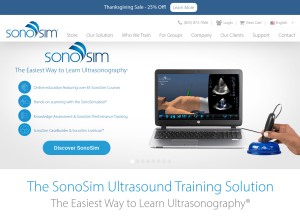 How sonosim.com looks like on a tablet such as an iPad.