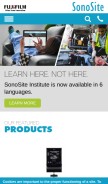 How sonosite.com looks like on a mobile device such as an iPhone.