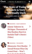 How sonsoflibertymedia.com looks like on a mobile device such as an iPhone.