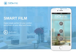 How sonte.com looks like on a tablet such as an iPad.