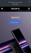 How sonyericsson.com looks like on a mobile device such as an iPhone.