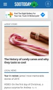 How sootoday.com looks like on a mobile device such as an iPhone.