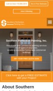 How soperfectpaint.com looks like on a mobile device such as an iPhone.