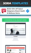 How soratemplates.com looks like on a mobile device such as an iPhone.