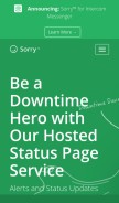 How sorryapp.com looks like on a mobile device such as an iPhone.