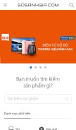 How sosanhgia.com looks like on a mobile device such as an iPhone.