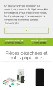 How sosav.fr looks like on a mobile device such as an iPhone.