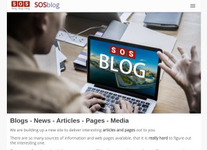 How sosblog.com looks like on a tablet such as an iPad.