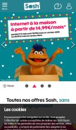 How sosh.fr looks like on a mobile device such as an iPhone.