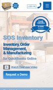 How sosinventory.com looks like on a mobile device such as an iPhone.