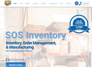 How sosinventory.com looks like on a tablet such as an iPad.