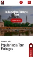 How sostraveltoindia.com looks like on a mobile device such as an iPhone.
