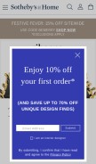 How sothebyshome.com looks like on a mobile device such as an iPhone.