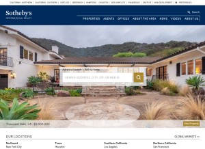 How sothebyshomes.com looks like on a tablet such as an iPad.