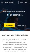How soul-cycle.email looks like on a mobile device such as an iPhone.