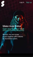 How soundation.com looks like on a mobile device such as an iPhone.