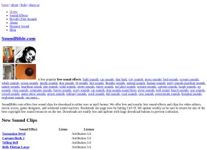 How soundbible.com looks like on a tablet such as an iPad.