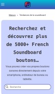 How soundboardfrance.com looks like on a mobile device such as an iPhone.
