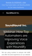How soundhound.com looks like on a mobile device such as an iPhone.