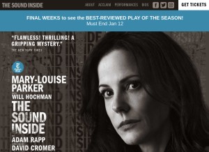 How soundinsidebroadway.com looks like on a tablet such as an iPad.