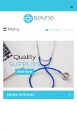 How soundmedicalsupplies.com looks like on a mobile device such as an iPhone.