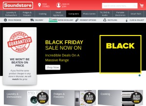 How soundstore.ie looks like on a tablet such as an iPad.