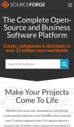 How sourceforge.com looks like on a mobile device such as an iPhone.