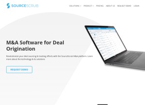 How sourcescrub.com looks like on a tablet such as an iPad.