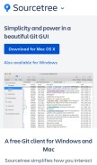 How sourcetreeapp.com looks like on a mobile device such as an iPhone.