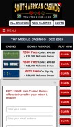 How southafricancasinos.co.za looks like on a mobile device such as an iPhone.
