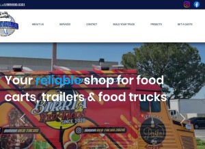 How southamericafoodtrucks.com looks like on a tablet such as an iPad.