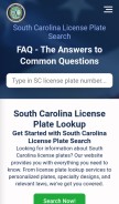 How southcarolinalicenseplate.com looks like on a mobile device such as an iPhone.