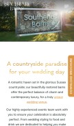 How southendbarns.co.uk looks like on a mobile device such as an iPhone.