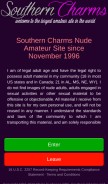 How southern-charms.com looks like on a mobile device such as an iPhone.