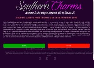 How southern-charms.com looks like on a tablet such as an iPad.