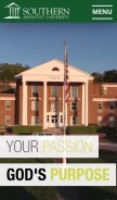 How southern.edu looks like on a mobile device such as an iPhone.
