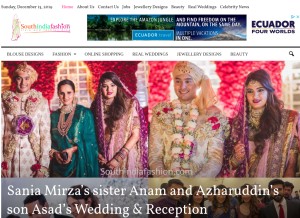 How southindiafashion.com looks like on a tablet such as an iPad.