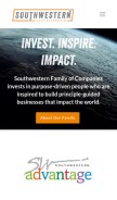 How southwestern.com looks like on a mobile device such as an iPhone.