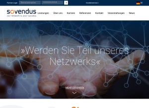 How sovendus.com looks like on a tablet such as an iPad.