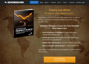 How sovereignman.com looks like on a tablet such as an iPad.