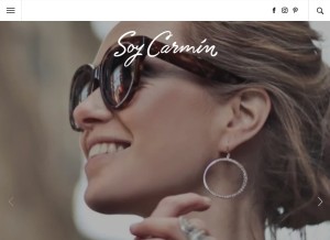 How soycarmin.com looks like on a tablet such as an iPad.