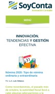 How soyconta.com looks like on a mobile device such as an iPhone.