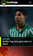 How soyfutbol.com looks like on a mobile device such as an iPhone.