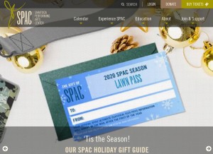 How spac.org looks like on a tablet such as an iPad.
