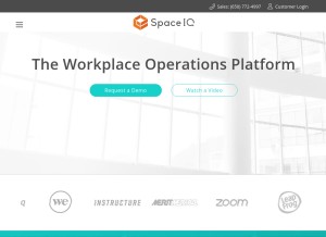 How spaceiq.com looks like on a tablet such as an iPad.