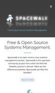How spacewalkproject.org looks like on a mobile device such as an iPhone.