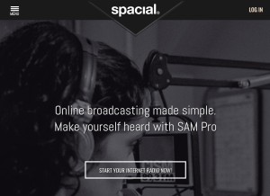 How spacial.com looks like on a tablet such as an iPad.