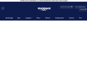 How spadenage.co looks like on a tablet such as an iPad.