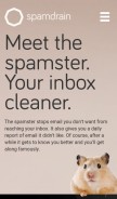 How spamdrain.net looks like on a mobile device such as an iPhone.