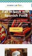 How spanishsabores.com looks like on a mobile device such as an iPhone.